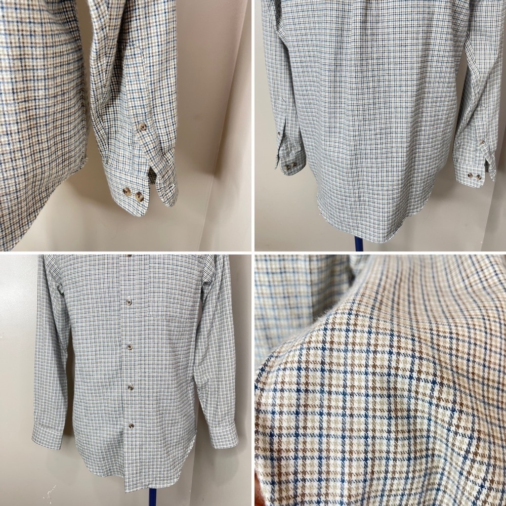 Vintage Mens Casual Plaid Flannel Shirt Size Small - Picture 9 of 16